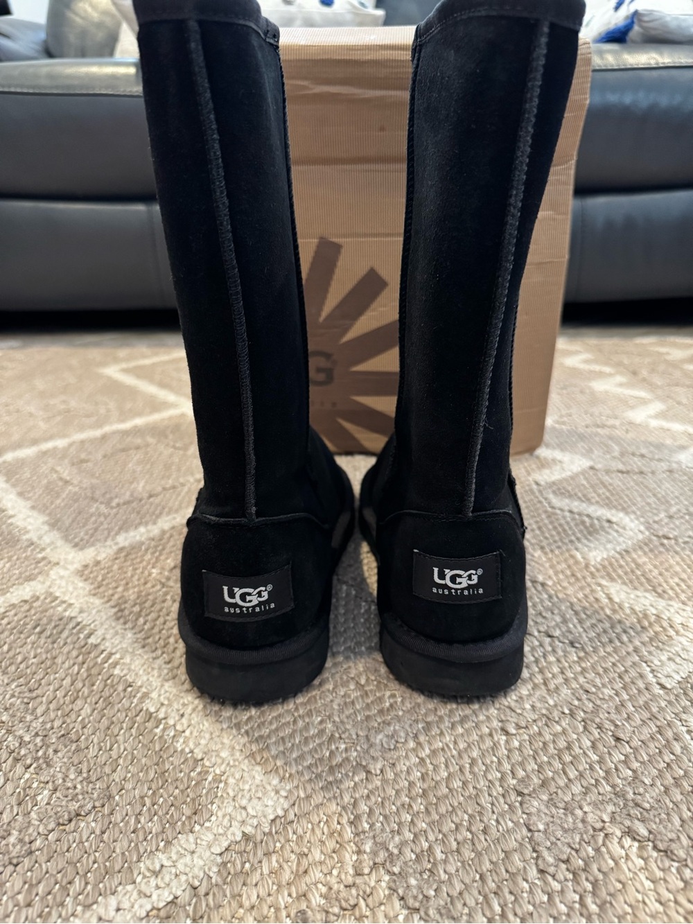 UGG Classic Tall Boots Black Suede Women’s Size 10 NWT Never Worn